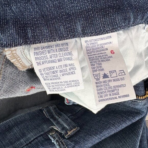 Tommy Hilfiger Womens Vintage Low Rise Capris Jeans‎ Size 6 Blue Y2K Distressed - Picture 7 of 9